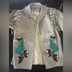 Double D Ranch Leather Fringe Jacket